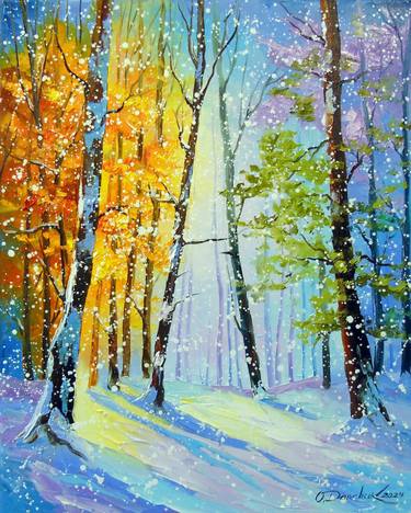Print of Impressionism Seasons Paintings by Olha Darchuk