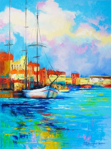 Print of Expressionism Sailboat Paintings by Olha Darchuk