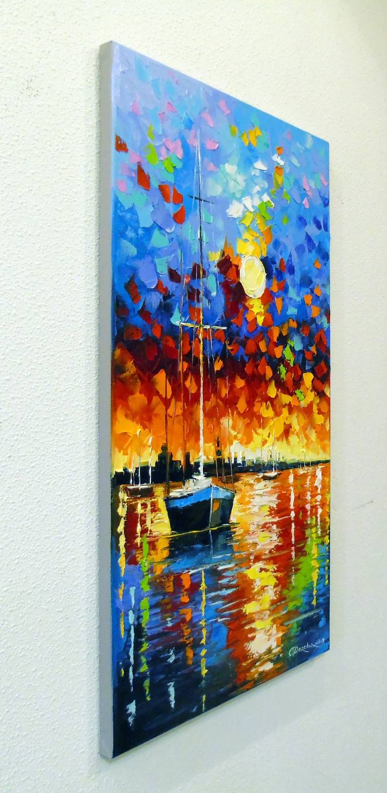 Original Fine Art Sailboat Painting by Olha Darchuk