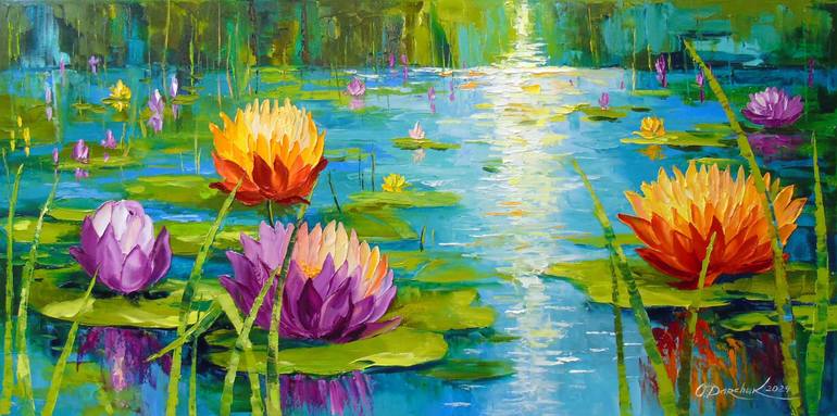 Blue flowers Painting by Olha Darchuk | Saatchi Art South Africa