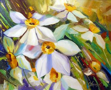 Original Expressionism Floral Paintings by Olha Darchuk