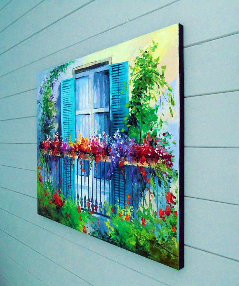 Original Pop Art Garden Painting by Olha Darchuk