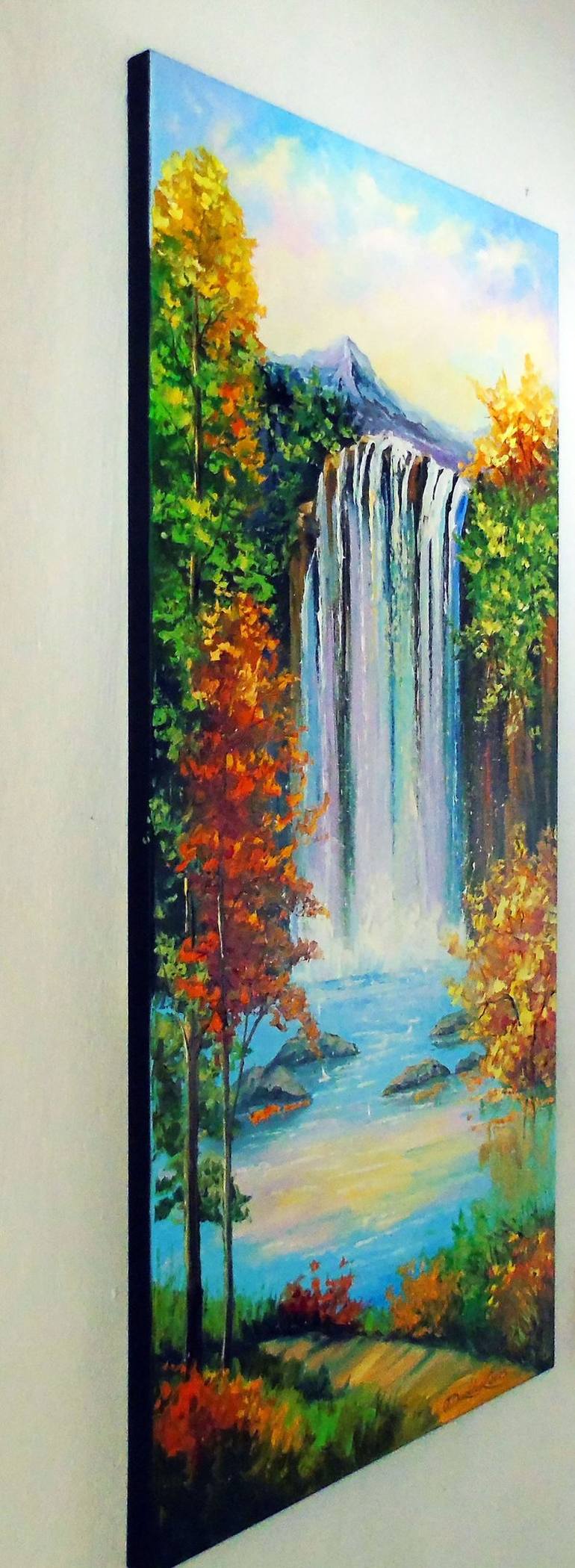 Original Art Deco Landscape Painting by Olha Darchuk