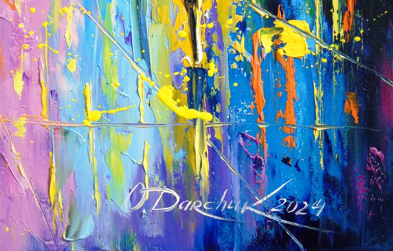 Original Abstract Cities Painting by Olha Darchuk