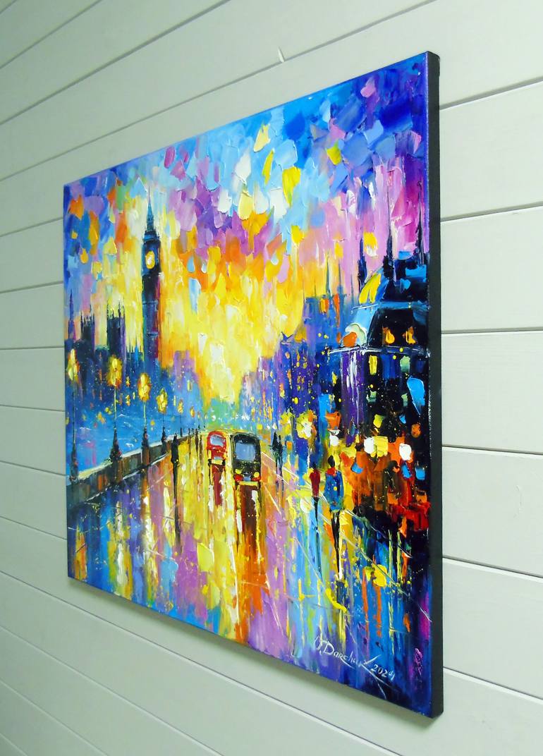 Original Abstract Cities Painting by Olha Darchuk