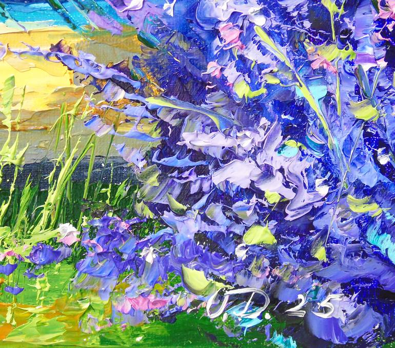Original Art Deco Landscape Painting by Olha Darchuk