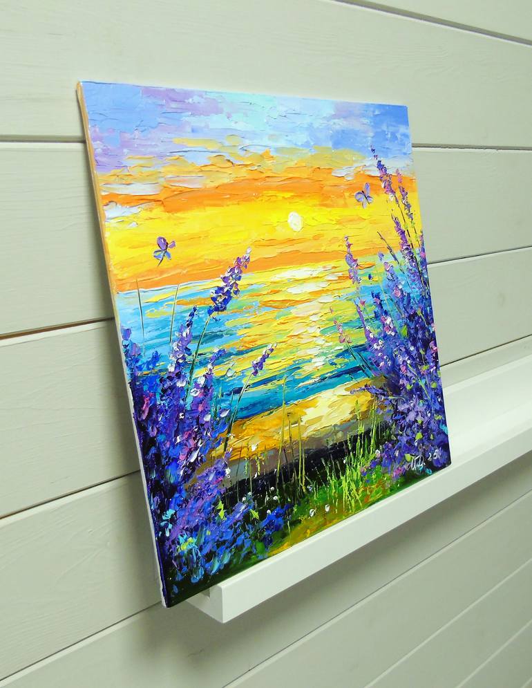 Original Art Deco Landscape Painting by Olha Darchuk