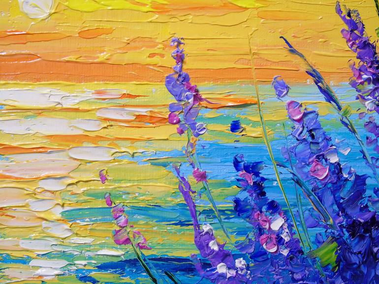 Original Art Deco Landscape Painting by Olha Darchuk