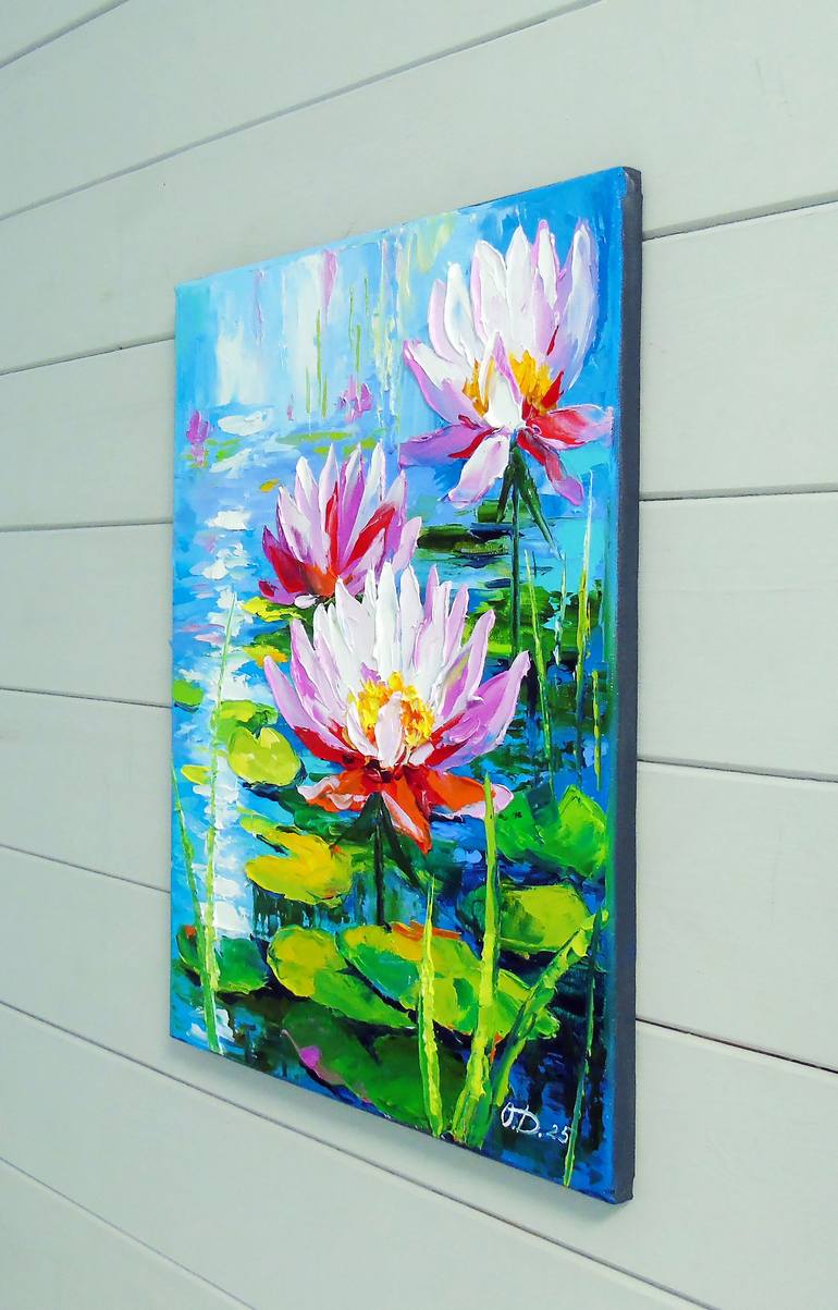 Original Art Deco Floral Painting by Olha Darchuk