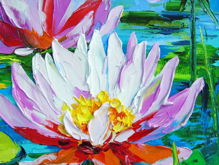 Original Art Deco Floral Painting by Olha Darchuk
