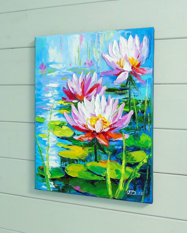 Original Art Deco Floral Painting by Olha Darchuk