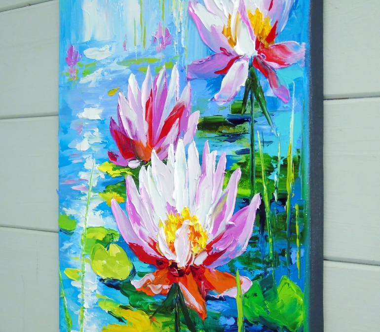 Original Art Deco Floral Painting by Olha Darchuk