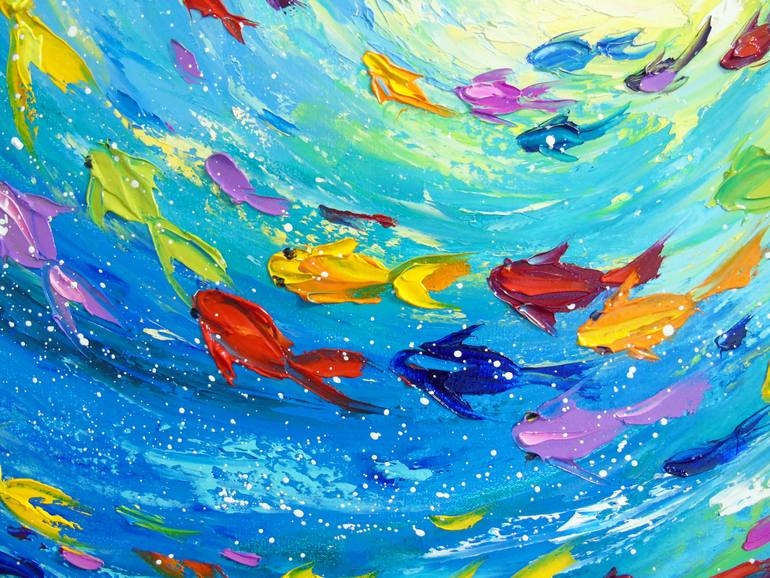 Original Abstract Water Painting by Olha Darchuk