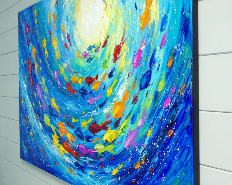Original Abstract Water Painting by Olha Darchuk