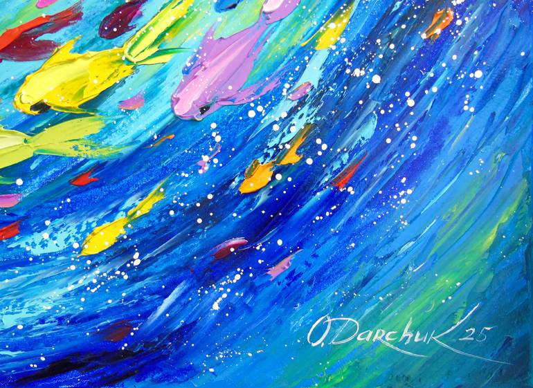 Original Abstract Water Painting by Olha Darchuk