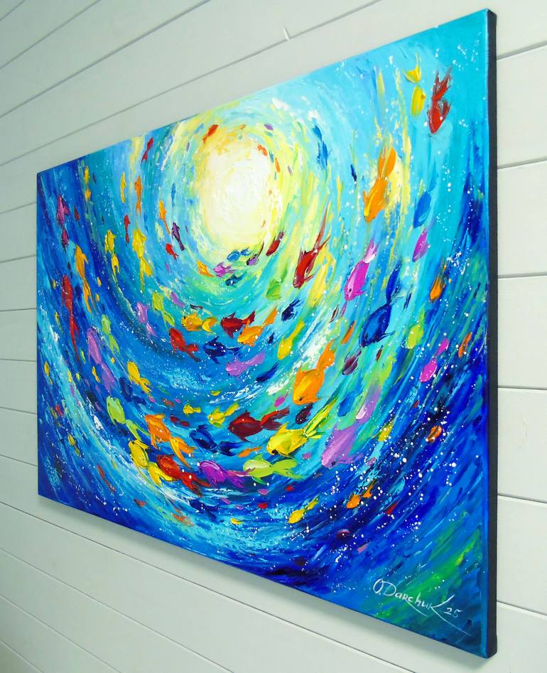 Original Abstract Water Painting by Olha Darchuk