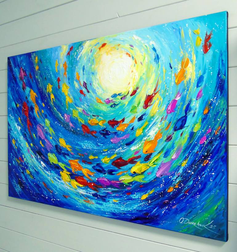 Original Abstract Water Painting by Olha Darchuk