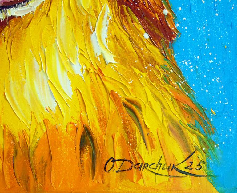 Original Art Deco Animal Painting by Olha Darchuk