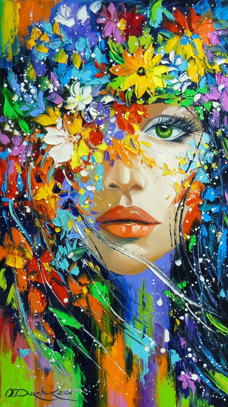 Blue flowers Painting by Olha Darchuk | Saatchi Art South Africa