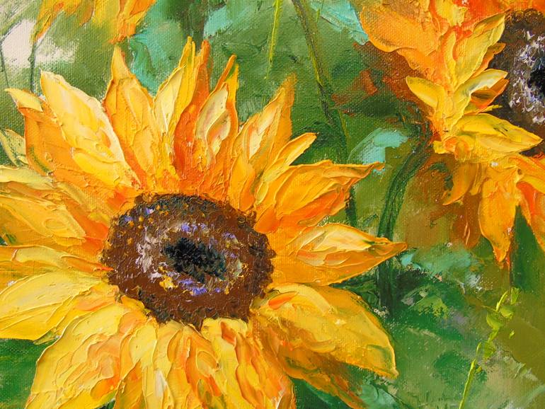 Sunflowers Painting by Olha Darchuk | Saatchi Art