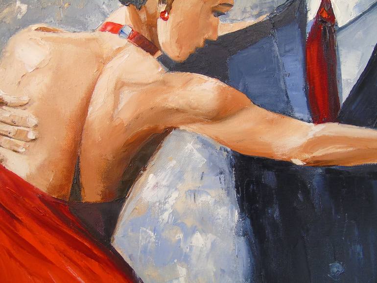 Original Impressionism People Painting by Olha Darchuk