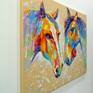 Horse love,oil painting on canvas without frame as edges are painted,100% handmade high quality oil and a palette knife,decorate your interior and long it will give positive emotions to you and your family.Ready to hang. Pop art,animals,love,horses,Pets,nature,flower,oil on canvas.