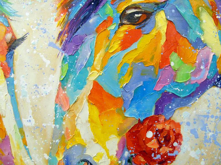 Original Impressionism Animal Painting by Olha Darchuk