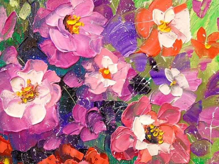 Original Impressionism Floral Painting by Olha Darchuk