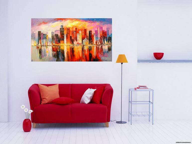 Original Fine Art Architecture Painting by Olha Darchuk