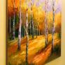 Birch trees,oil painting on canvas without frame as edges are painted,100% handmade palette knife and high quality oil,will decorate your interior for a long time and will give you and your family positive emotions .Ready to hang. Landscape,nature,tree,autumn,sun,oil,impressionism.