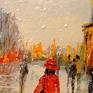 Life in the big city oil painting on canvas without frame as edges are painted,100% handmade palette knife and high quality oil,will decorate your interior for a long time and will give you and your family positive emotions .Ready to hang. Landscape,nature,city,London,people,couples,rain,wind,bright,oil,impressionism.