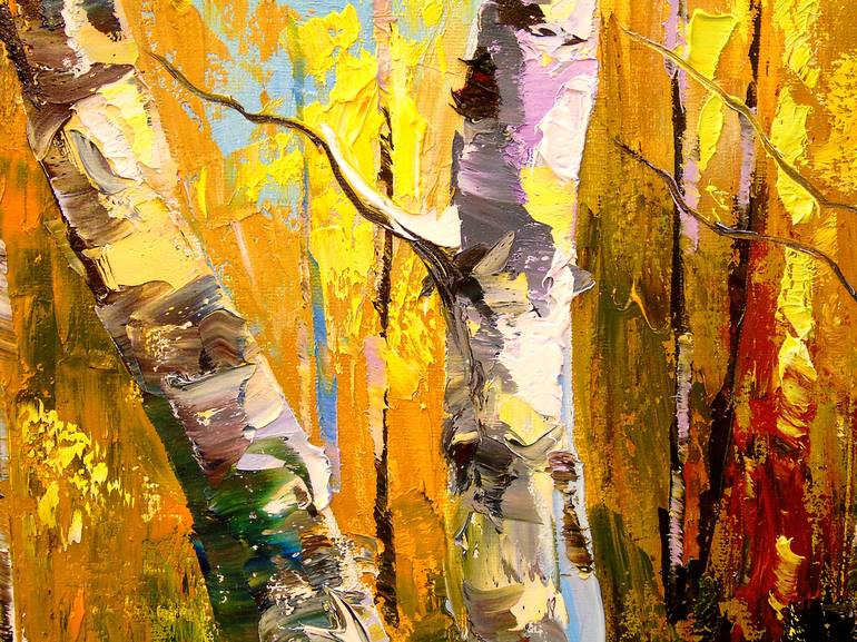 Original Impressionism Tree Painting by Olha Darchuk