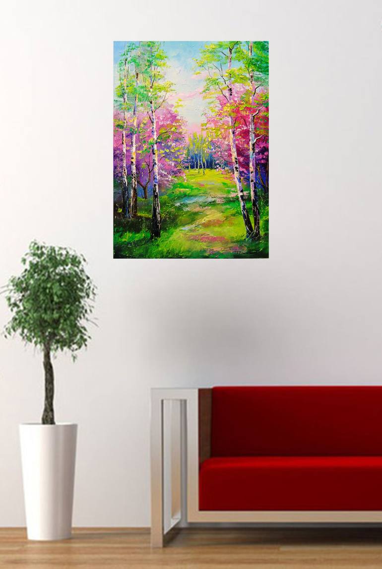 Original Impressionism Nature Painting by Olha Darchuk