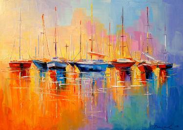 Print of Fine Art Boat Paintings by Olha Darchuk