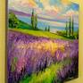 Lavender field, oil painting on canvas without frame so the edges are painted, 100% handmade with a palette knife and high quality oil ,decorate your interior and for a long time will give positive emotions to you and your family. Ready to hang