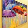 Dancing umbrellas, oil painting on canvas, 100% handmade palette knife and high-quality oil, decorate your interior and for a long time will give you and your loved ones only positive emotions.Ready to hang .Umbrellas art, painting, impressionism, wall decor, interior, gift, bright painting, color art, art, canvas, oil, rain art, dance