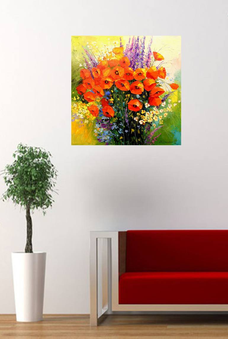 Original Floral Painting by Olha Darchuk