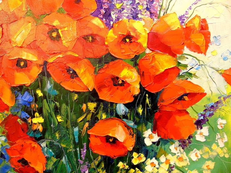 Original Floral Painting by Olha Darchuk
