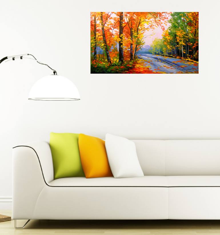 Original Expressionism Landscape Painting by Olha Darchuk