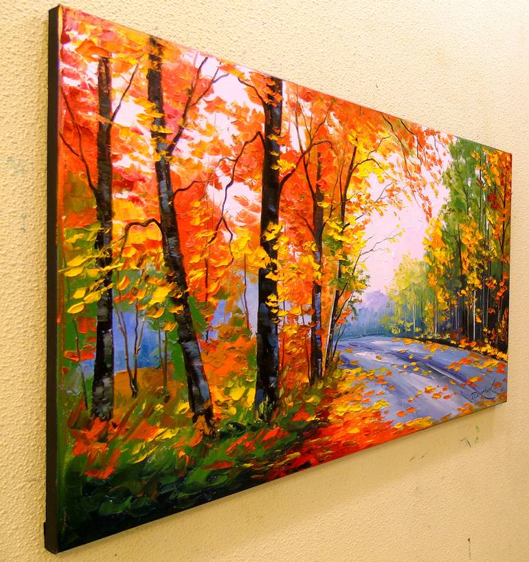 Original Expressionism Landscape Painting by Olha Darchuk
