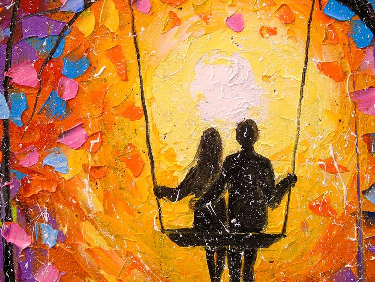 Original Expressionism Love Painting by Olha Darchuk