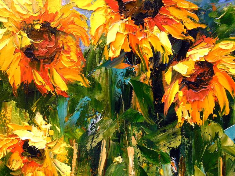 Sunflowers Painting by Olha Darchuk | Saatchi Art