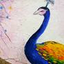 Peacock oil painting without frame since the edges are painted, 100 % handmade with palette knife and high quality oil ,for the interior or as a gift. Decorate your interior and for a long time will give joy to you and your family.Ready to hang. Peacock art,birds art,oil art,nature art, painting, bright picture, animals art, art, wall decor, for interior, beautiful art