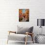 Autumn walk oil painting original work, unframed as the edges are painted 100 % handmade with a palette knife and high quality oil ,for interior or as a gift. Decorate your interior and for a long time will give joy to you and your family. Ready to hang.