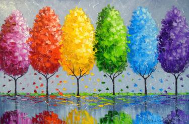 Print of Fine Art Tree Paintings by Olha Darchuk