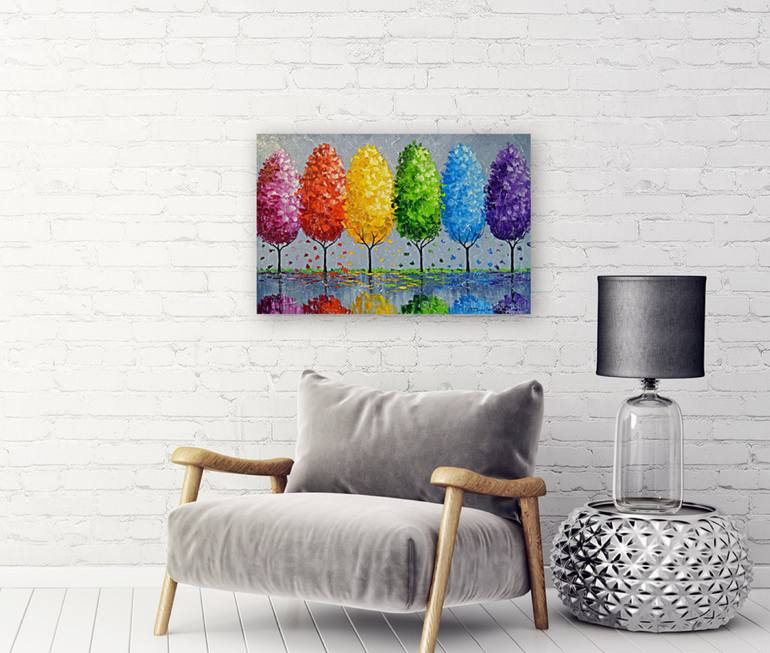 Original Figurative Landscape Painting by Olha Darchuk