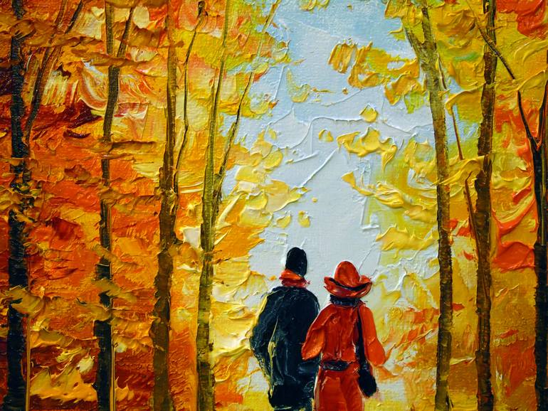 Original Impressionism People Painting by Olha Darchuk