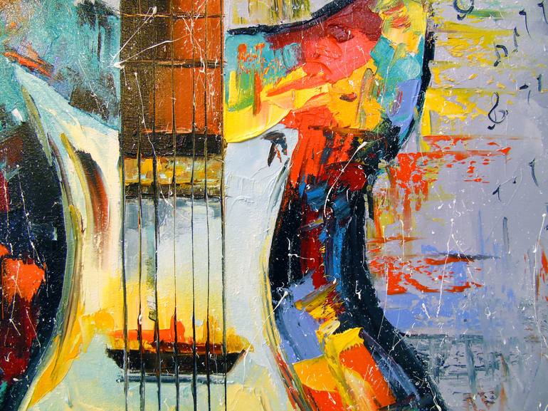 Guitar Painting by Olha Darchuk