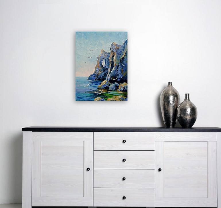 Original Impressionism Seascape Painting by Olha Darchuk