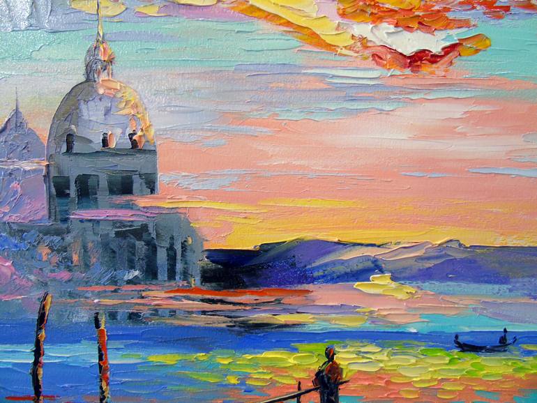 Original Expressionism Cities Painting by Olha Darchuk